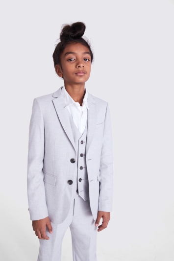 Boys Light Grey Flannel Suit