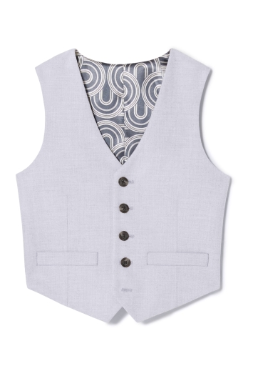 Boys Light Grey Flannel Waistcoat