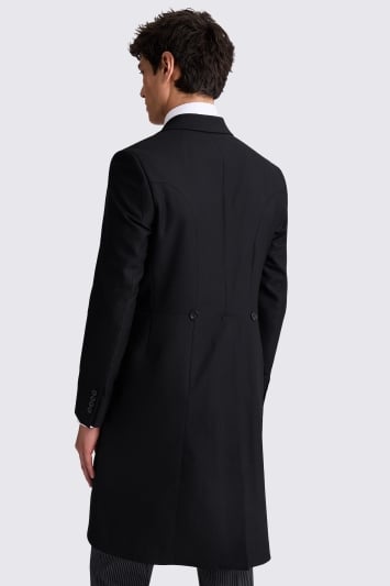Tailored Fit Black Herringbone Tails