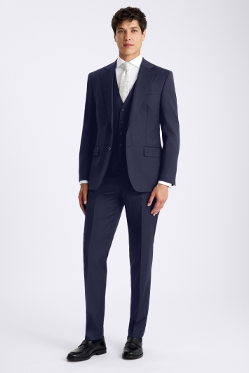 Tailored Fit Blue Twill Suit