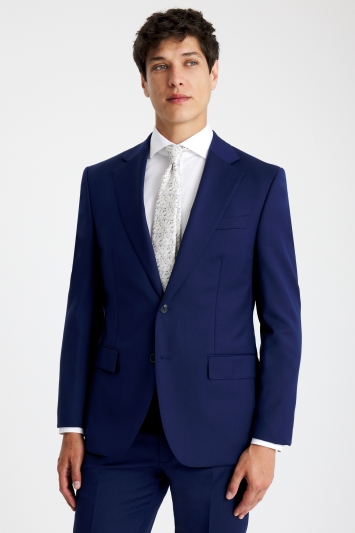Tailored Fit Blue Twill Suit