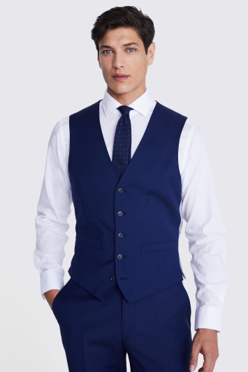 Tailored Fit Blue Twill Suit