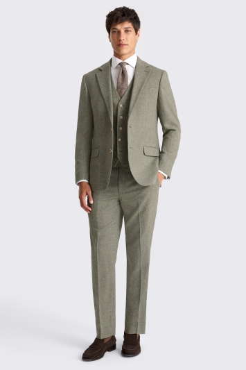Tailored Fit Sage Tweed Suit