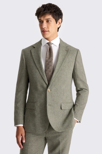 Tailored Fit Sage Tweed Suit