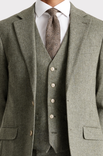 Tailored Fit Sage Tweed Suit
