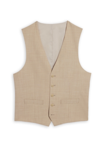 Tailored Fit Neutral Marl Performance Waistcoat