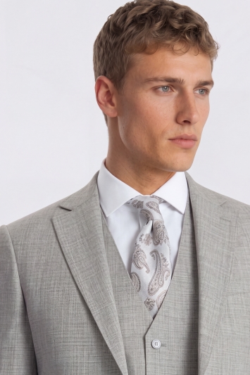 Tailored Fit Light Grey Marl Suit