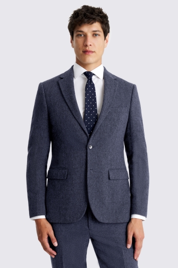 Tailored Fit Blue Donegal Suit