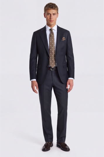 Tailored Fit Barberis Navy Twill Suit