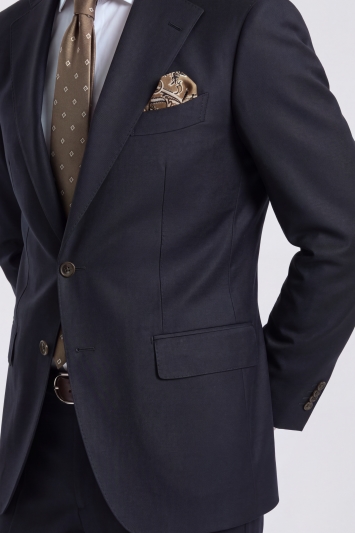 Tailored Fit Barberis Navy Twill Suit