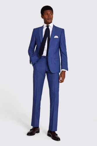 blue suit wedding outfit