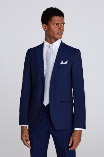 Mens Navy Blue Check 3 Piece Suit: Buy Online - Happy Gentleman United  States