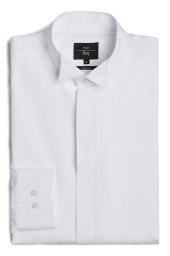 Regular Fit Wing Collar White Double Cuff Shirt