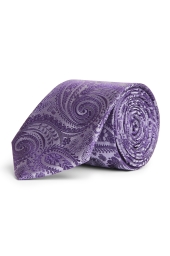 Moss 1851 Purple Paisley Tie
