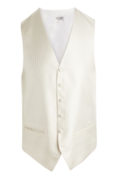 Alfa White self patterned morning waistcoat
