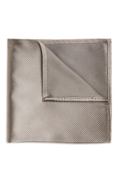 Slate Grey Metallic Pocket Square