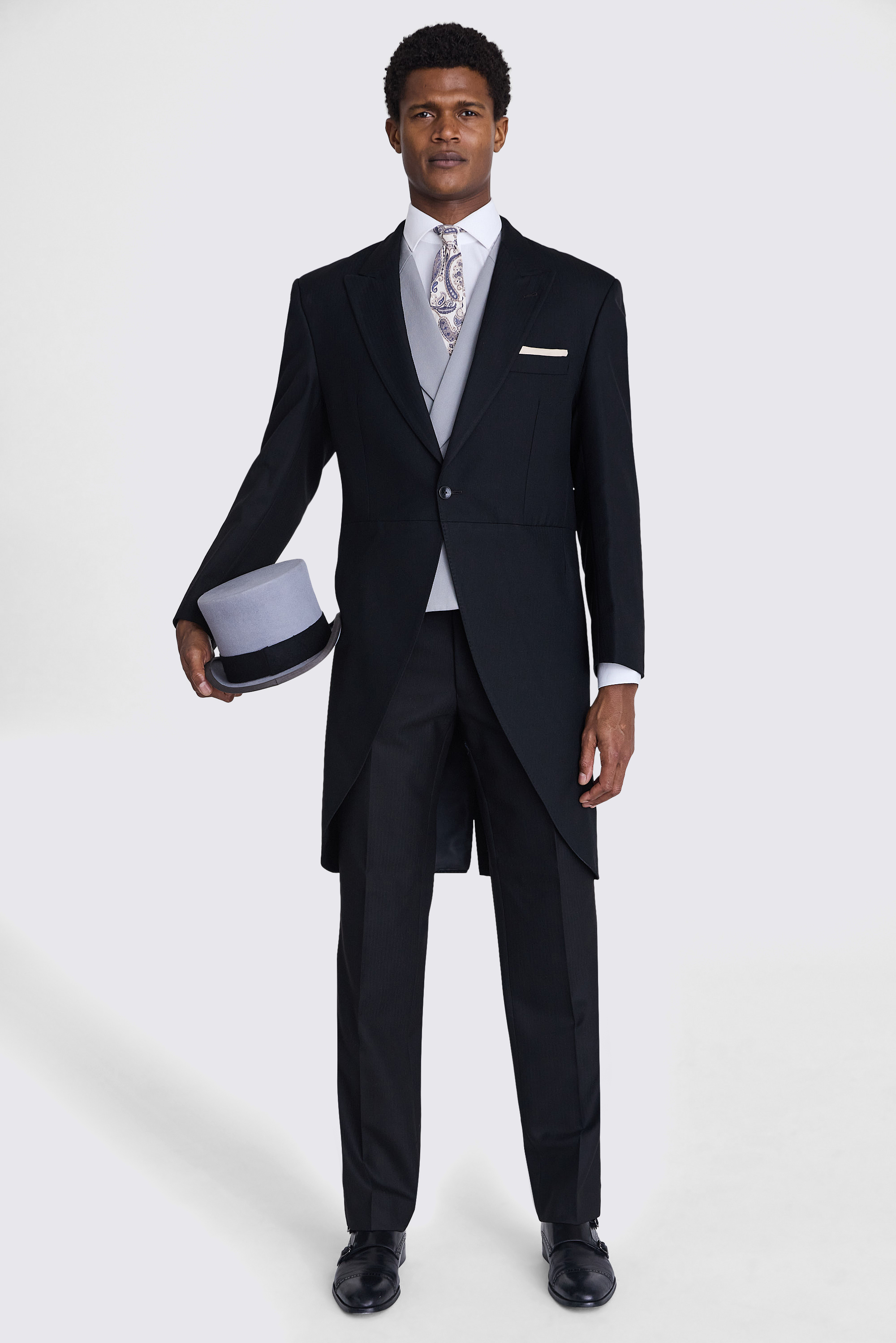 black-herringbone-tails-moss-hire