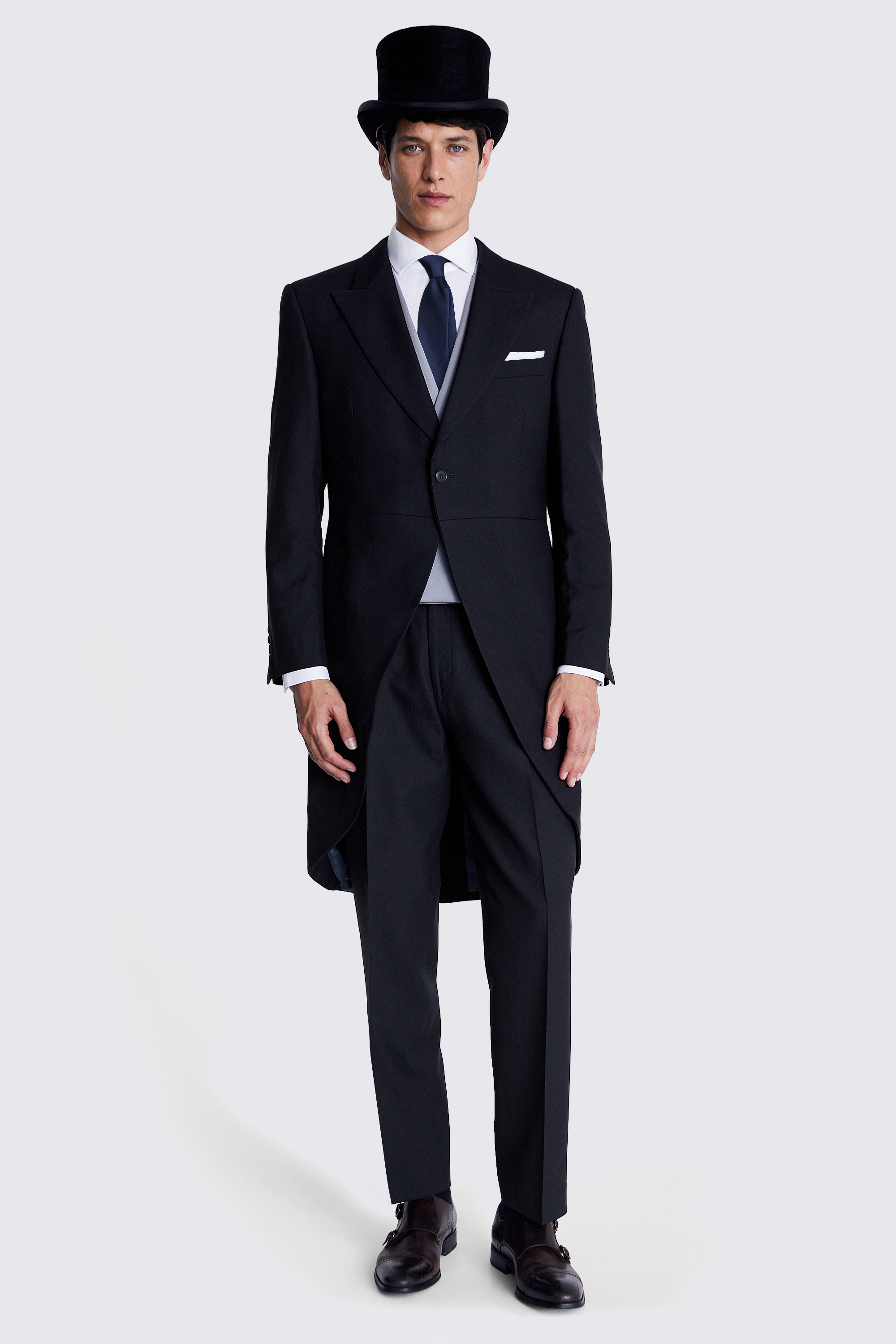navy morning suit