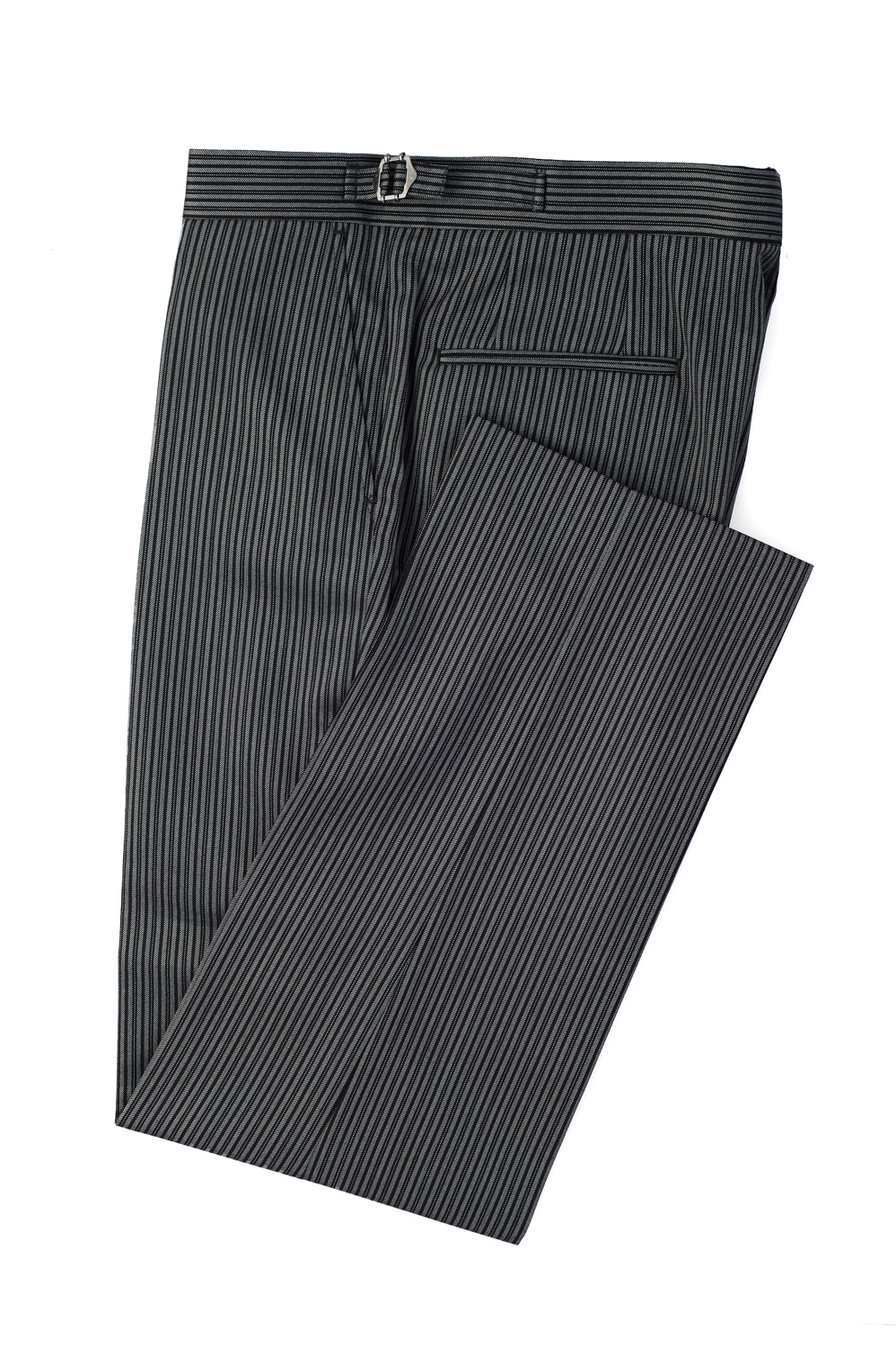 grey trousers with black stripe
