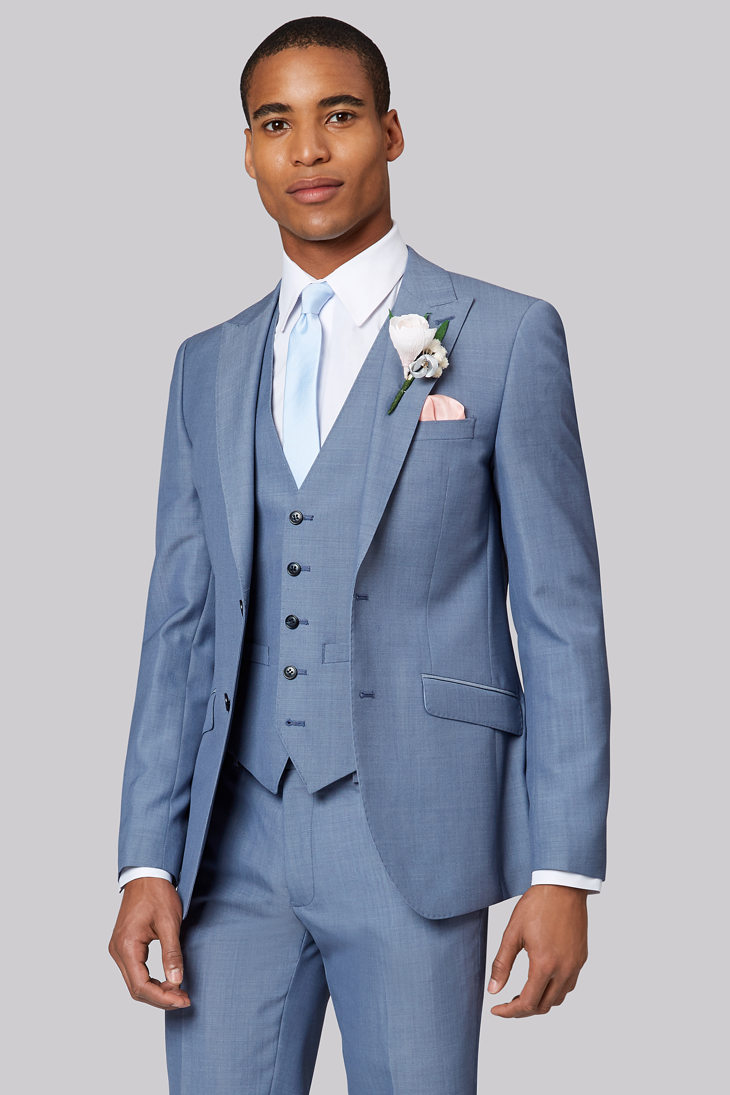 Moss London Ice Blue Suit | Moss Hire