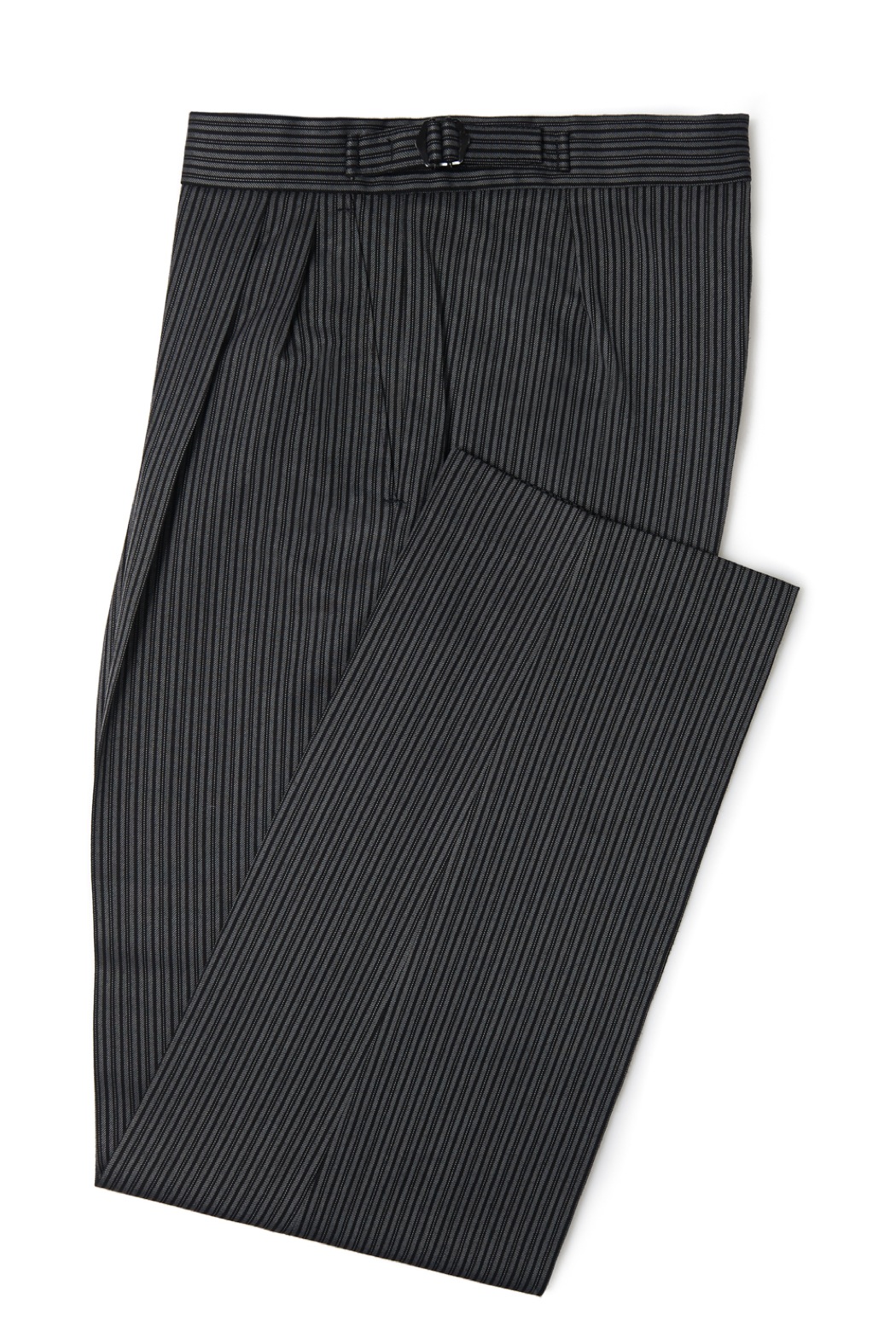 Classic Grey and Black 100 Wool traditional striped morning trouser